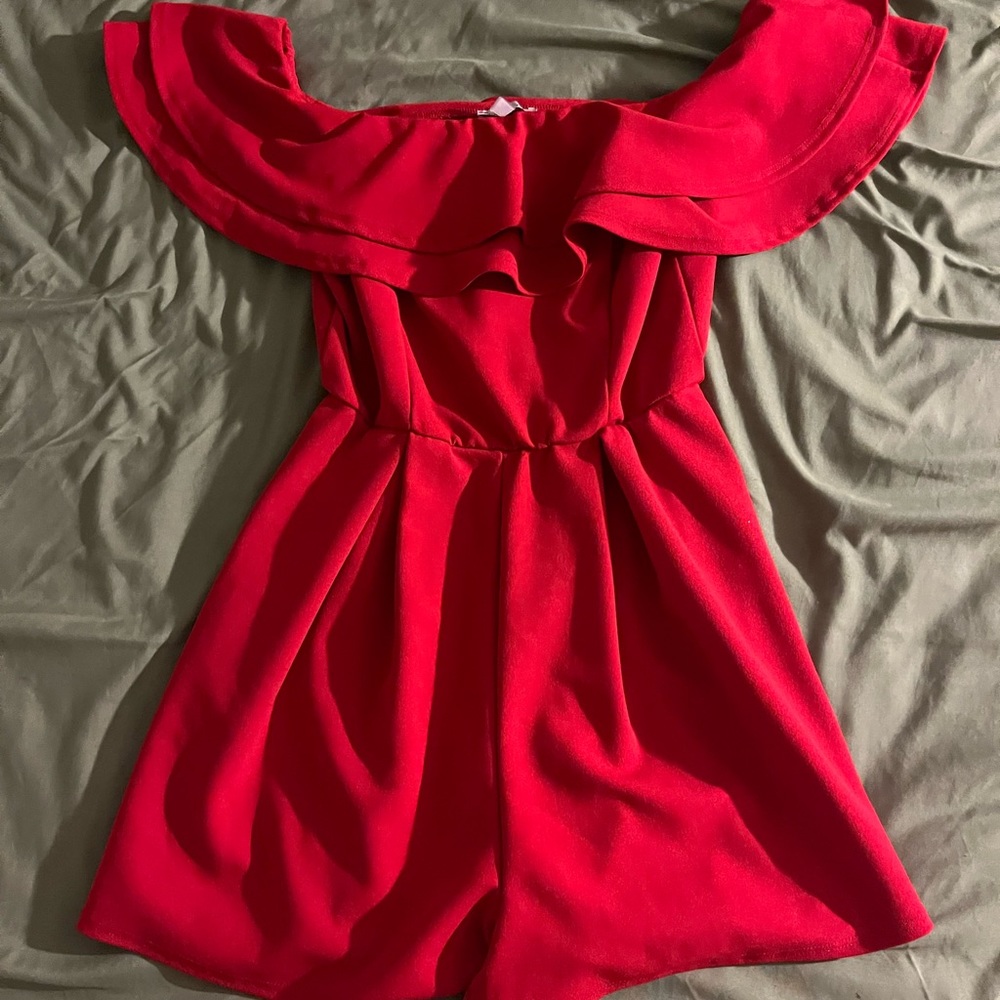 Charlotte Russe- Red Romper Size M
